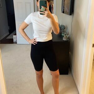 Wilfred high waist biker shorts black